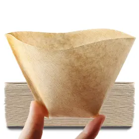 Aub08nkbj3z9 Vastsoon Coffee Filter #1 Disposable Paper Natural Brown Cone Fi