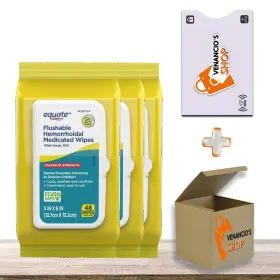 Venancios Shop 061018541737 Flushable Hemorrhoidal Medicated Wipes With Witch Hazel 50% Cooling Comfort
