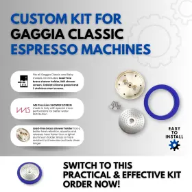 Verybarista 745558259295 Tune Up Kit For Gaggia. Ims Precision Shower Screen Brass Holder Sil #2