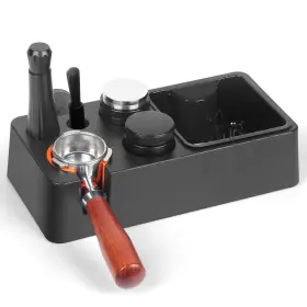 B75-0038 Vigind Espresso Knock Box With Storage 3-in-1 Coffee Organizer And Tamping
