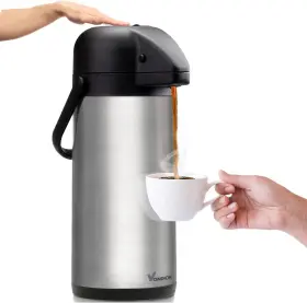 Vondior 445049787766 Coffee Carafe For Keeping Hot - 102oz/3l Airpot Dispenser With Pump Ins