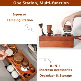 Vourmio 728447895231 Espresso Tamping Station - 8 In 1 Coffee Organizer For Storage 51/53 #2