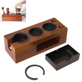 Vourmio 728447895231 Espresso Tamping Station - 8 In 1 Coffee Organizer For Storage 51/53