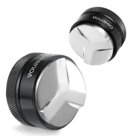 Vourmio 732767486635 53mm Coffee Distributor - Adjustable Depth Stainless Steel Base Espresso Dist