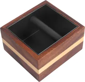 W&u 764003442433 Natural Walnut Espresso Accessories Organizer