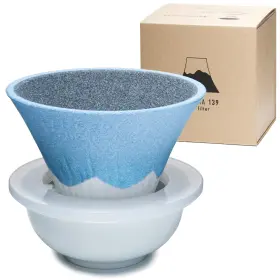 Wablade 570043100327 Ceramic Reusable Coffee Filter Dripper Paperless Sustinable Mt. Fuji Made In Jap