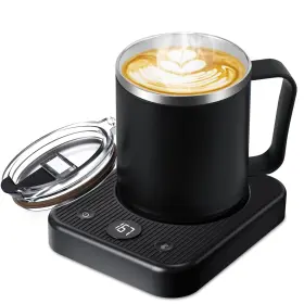 Bw002-b Waipfaru Coffee Warmer And Mug Set For Desk Heated Cup With Auto Shut Off Electric Sel