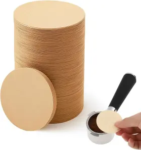 Wangyousheng G3767k-11-n 600 Unbleached Round Coffee Filters 54mm Disposable For Aeropress And Espresso