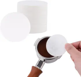Watchget 313056665643 500 Pcs Coffee Paper Filter For Espresso Maker 54mm Unbleached