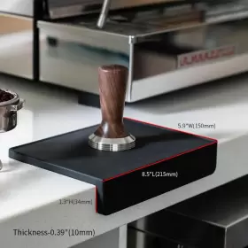 Watchget 972001180187 Espresso Tamping Mat Coffee Tamper Black Silicone Food Pad 8i #2