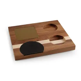 Watchget 972001183560 Espresso Tamper Base Walnut Tamping Station Holder Coffee Mat Pitcher Ho