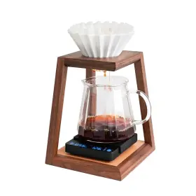Watchget 972001184734 Pour Over Coffee Station Dripper Stand Wooden Drip Coff