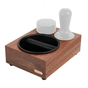 Watchget 972001185175 Knock Box Wooden With Tamper Station Espresso Tamping Stat