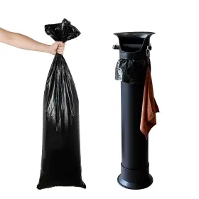 Watchget 972001186417 Espresso Knock Box Garbage Bag Commercial Floor Standing Dump Bin La #3