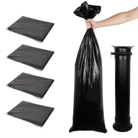 Watchget 972001186417 Espresso Knock Box Garbage Bag Commercial Floor Standing Dump Bin La