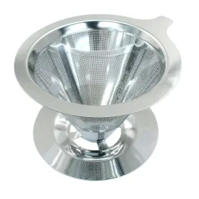 Waz20250214013 Waziaqoc Pour Over Coffee Dripper Stainless Steel Filter Slow Drip Cone