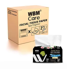 Wbm 840162322097 Care Rose Fragrance Tissues 2-ply 200 Sheets/box 4 000 Total Pack Of 20