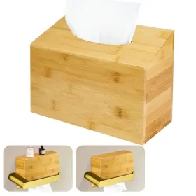 Mzzjh001 Wensdr Hand Towel Box Cover For Kleenex With Sloped Top Natural Bamboo Tissue F