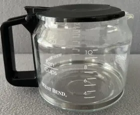 5720 West Bend Black Quick Drip 10 Cups Replacement Coffee Carafe No