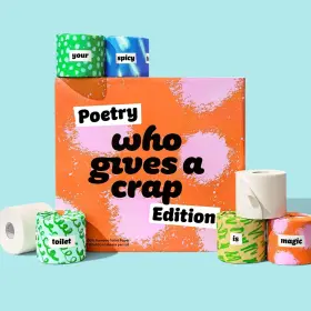 Who Gives A Crap 352369001022 Poetry Edition 100% Bamboo Toilet Paper 48 Rolls 370 Sheet