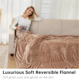 Wilbur Curtis 445020620631 Electric Blanket Full Size 72x84 Inches Soft Double-sided Flannel Heated Blanke #3