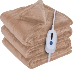 Wilbur Curtis 445020620631 Electric Blanket Full Size 72x84 Inches Soft Double-sided Flannel Heated Blanke