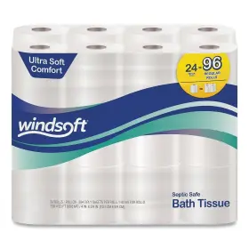 Windsoft 749507002888 Premium 24-pack Of Rolls Bulk Bath Tissue Pillowy Softness Thick Strong