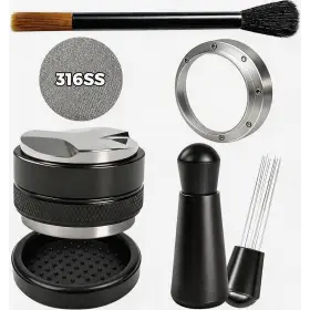 Wishtoday 722549846689 51mm Espresso Accessories Kit Coffee Distributor And Tamper Leveler With Mat