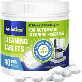 8277 Woldoclean Cleaning Tablets For Espresso And Coffee Machine 40 Tabs -