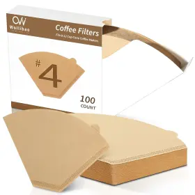 Wb0009 Wollibao Ninja Coffee Maker #4 Unbleached Paper Filters 100 Count