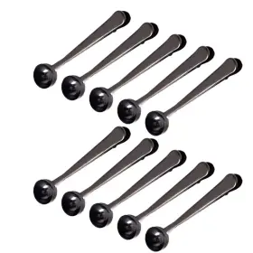 Wonuu B07ttflmj9 10 Pcs Scoop Clip2-in-1 Stainless Steel Coffee And Bag Clip For