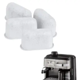 1047163 Xihircd 4pcs Activated Charcoal Water Filter For Delonghi Espresso Machines