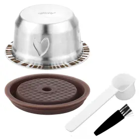 120046 Xihircd Reusable Pods For Nespresso Vertuo Machine Stainless Steel 230ml Refillable