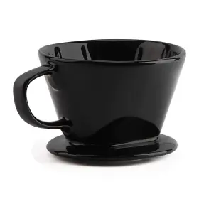 Yeeco 751565009754 Black Ceramic Coffee Dripper Size 02 Filter With 3 Drip Holes Manual Po