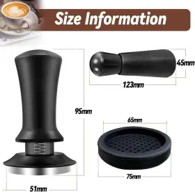 Yeelan 726084253100 Coffee Espresso Tamper 51mm With Wdt Tool Calibrated Spring Loaded #2