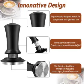 Yeelan 726084253100 Coffee Espresso Tamper 51mm With Wdt Tool Calibrated Spring Loaded #3