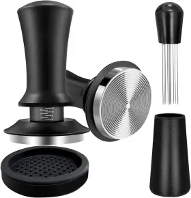 Yeelan 726084253100 Coffee Espresso Tamper 51mm With Wdt Tool Calibrated Spring Loaded
