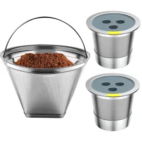 Yeosen 700306411158 Stainless Steel Reusable Coffee Filter Compatible With Ninja Dual Brew