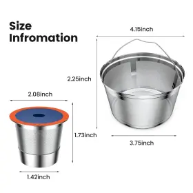 Yeosen 722929836576 Reusable Coffee Filter For Keurig K Duo Stainless Steel 8-12 Cup Bas #2