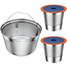 Yeosen 722929836576 Reusable Coffee Filter For Keurig K Duo Stainless Steel 8-12 Cup Bas