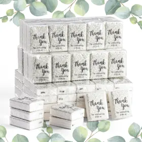 Yhntgb 762849683195 120 Pack Wedding Facial Tissues Thank You For Celebrating With Us Pocket Tiss