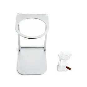 Yimoyiya 717331850777 Foldable Aluminum Pour Over Coffee Stand Espresso Machine Silver