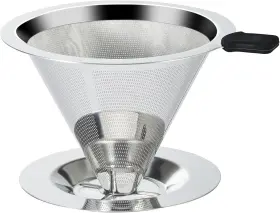 Ymmind 707091844024 Pour Over Coffee Dripper Slow Drip Paperless Filter Double Mesh Stainles