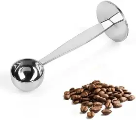Zhangyihot 701814602083 Silver Coffee Scoop Portable Stainless Steel Stand 2 In 1 Powder