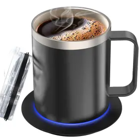 Steel131 Zhenglu Zl011 Coffee Mug12oz Heated Mug With Double Layer 18/8 Stainless Beverage Cup