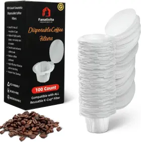 Zhilang 445011692685 100 Count Fanativita K Cup Filters Disposable With Genius Lid Design Fit All