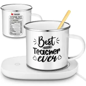 Jne-ziliny-3991 Ziliny Teacher Appreciation Gifts Set Ceramics Coffee Mug With Warmer And Stainl