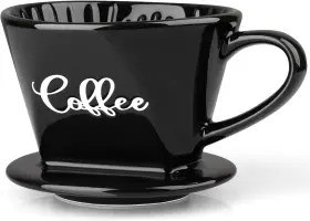 Zmz-06 Zmzkkll Pour Over Coffee Maker Ceramic Dripper Manual Brew Black