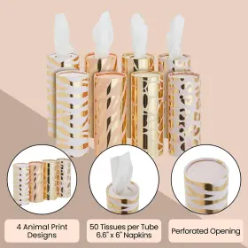 Zodaca 194425484931 8 Pack Round Tissue Boxes For Car Cup Holder Travel Size Refill Cylinder 4 #3