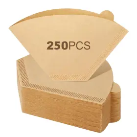 Zyfotzun 607602345937 250 Count #2 Coffee Filters 2-4 Cup Premiun Unbleached Natural Paper